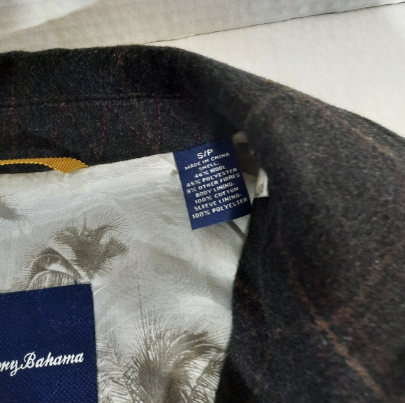 Tommy Bahama Ramero Plaid Wool Blend Shirt Jacket - Picture 6 of 6